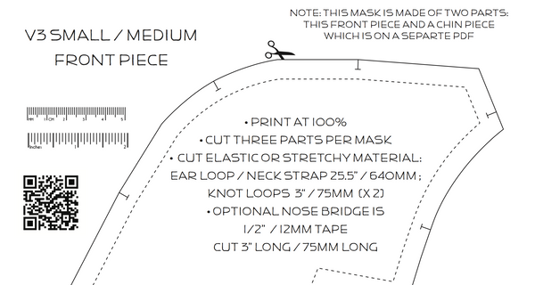 A sample of the pattern for a V3 Mask